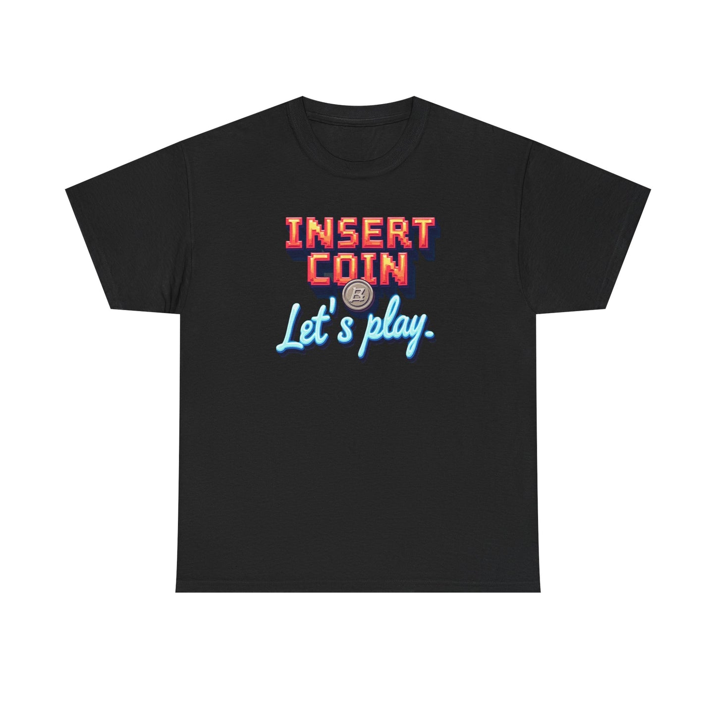 Insert Coin Tee, Let's Play Graphic Shirt, Retro Gamer T-Shirt, Unisex Cotton Tee, Gift for Game Lovers, Casual Wear