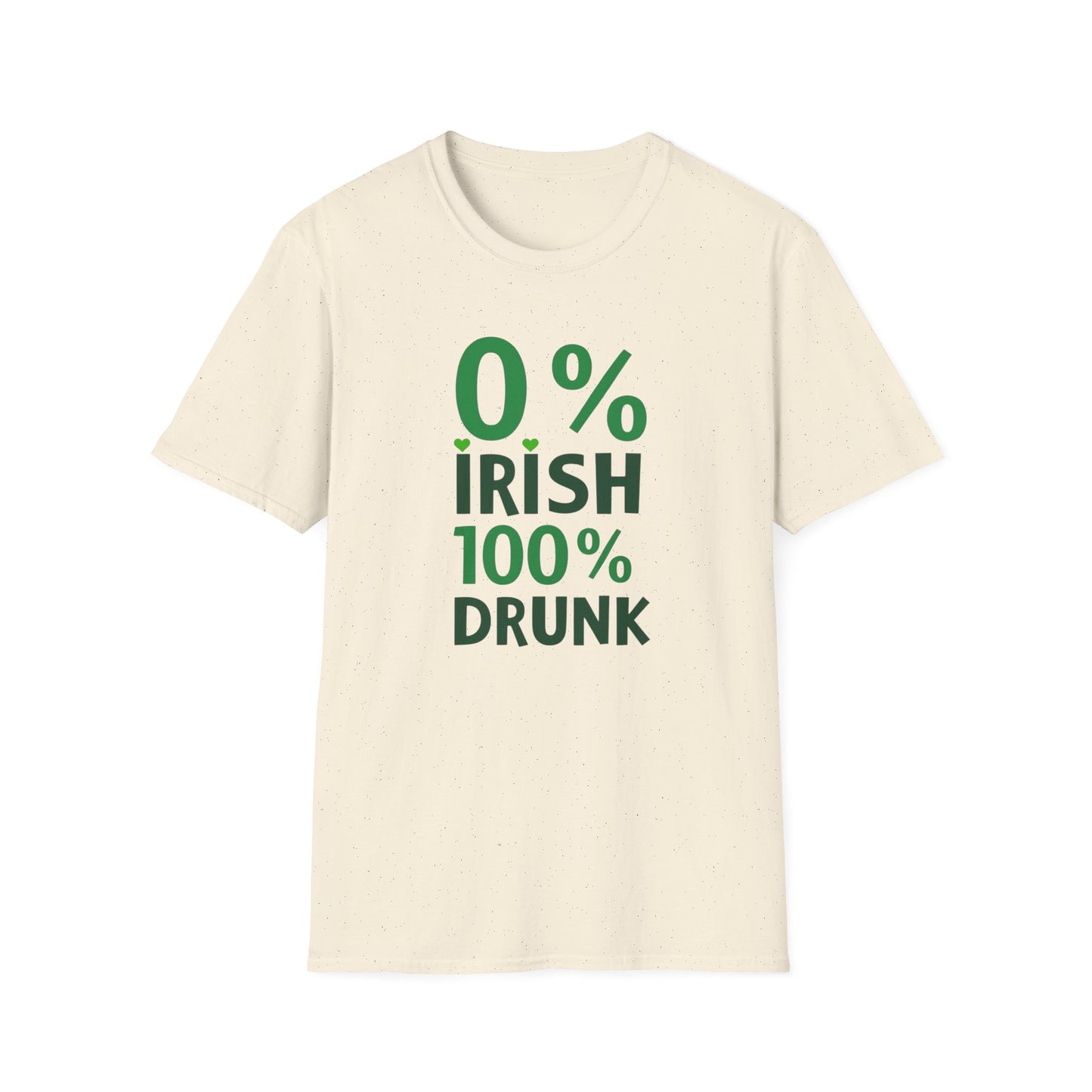 0% Irish 100% Drunk,  St. Patrick's Day Party Tee