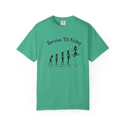 Survive Til Friday Unisex T-shirt, Funny Graphic Tee, Weekend Vibes Shirt, Casual Everyday Wear, Gift for Friends