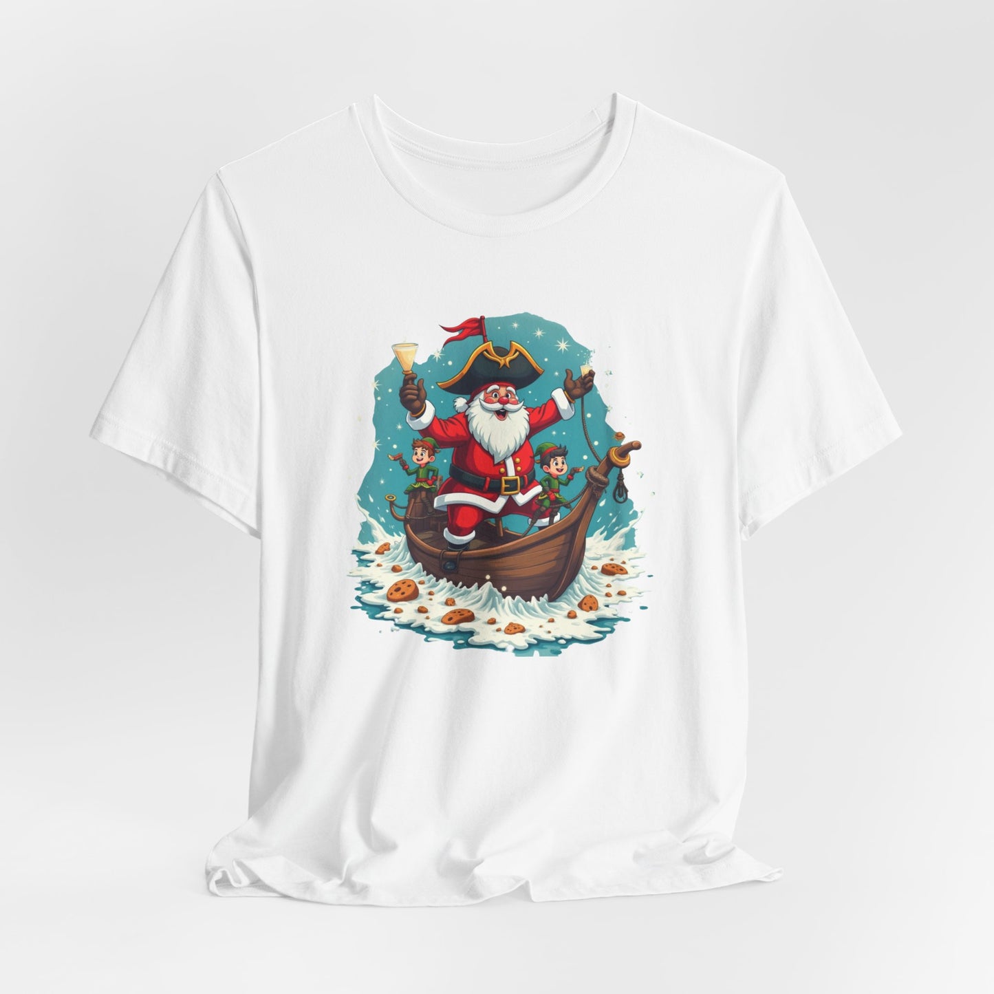 Santa in Gondola Christmas Tee