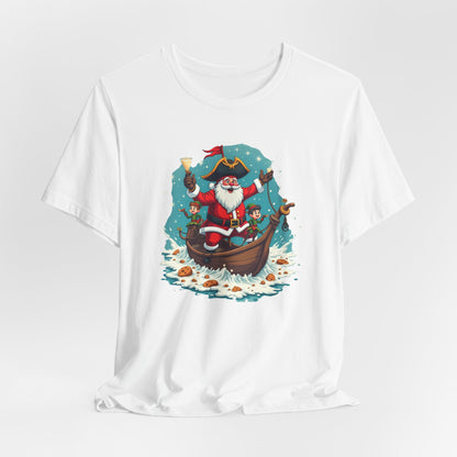 Santa in Gondola Christmas Tee