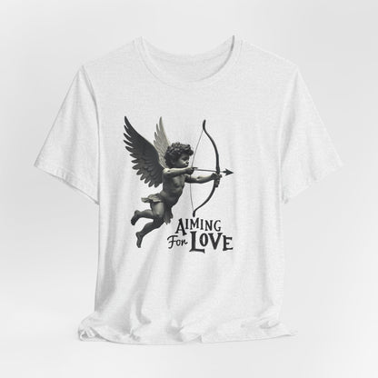 Cupid Graphic Tee — "Aiming for Love" Vintage Valentine T‑Shirt