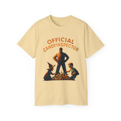 Official Candy Inspector Unisex Ultra Cotton Tee, Funny Gift, Halloween Tee, Party Shirt, Retro Style T-Shirt