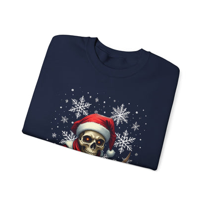 Skull Santa Crewneck Sweatshirt – Dark Christmas Holiday Pullover