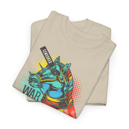 War Unicorn T-Shirt — Retro Neon Unicorn Graphic Tee