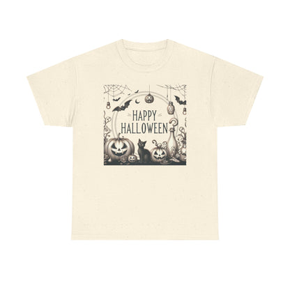 Halloween Vintage style party, Unisex Heavy Cotton Tee, Spooky Tee, Halloween Shirt, Ghostly Apparel, Pumpkin T-Shirt, Festive Clothing