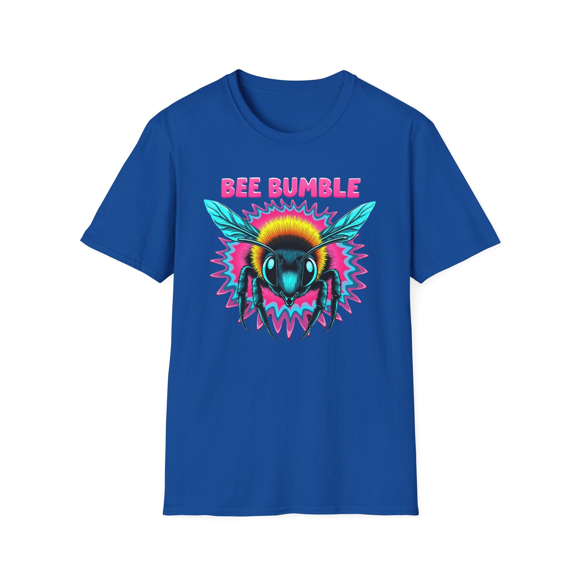 Bee Bumble T-Shirt, Retro Graphic Tee, Softstyle Unisex Shirt, Summer Fashion, Gift for Beekeepers, Eco-Friendly Tee - Psychonaut Swag