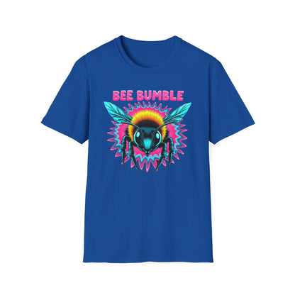 Bee Bumble T-Shirt, Retro Graphic Tee, Softstyle Unisex Shirt, Summer Fashion, Gift for Beekeepers, Eco-Friendly Tee - Psychonaut Swag