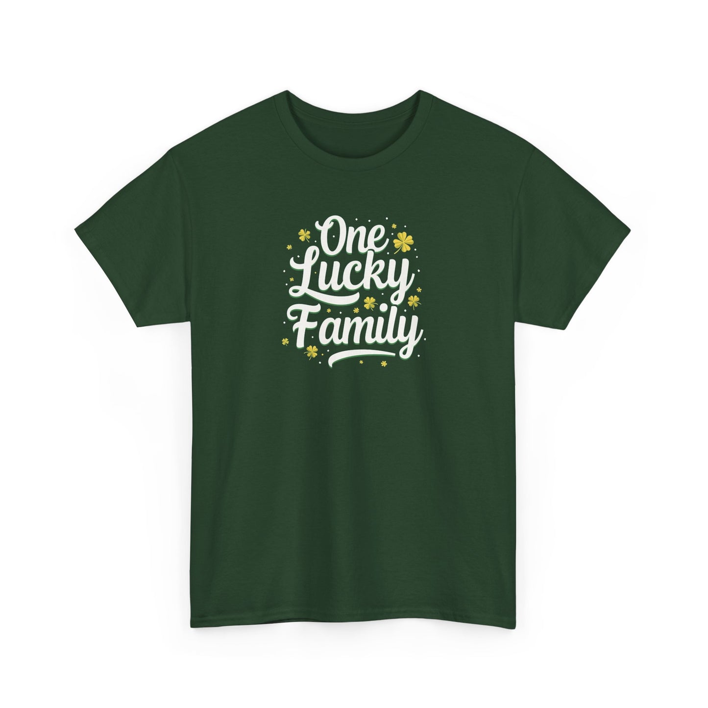 One Lucky Family,  Unisex Heavy Cotton Tee