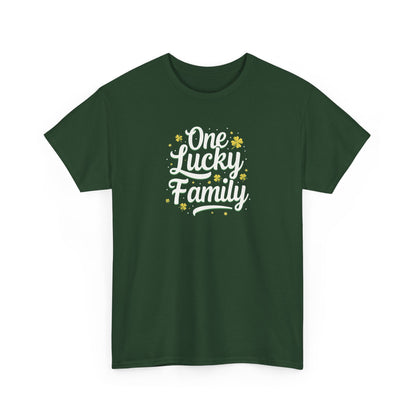 One Lucky Family,  Unisex Heavy Cotton Tee