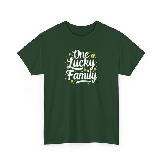 One Lucky Family,  Unisex Heavy Cotton Tee