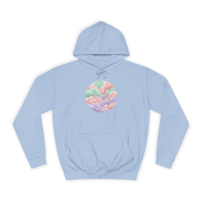 Pastel Cloud Circle Hoodie — Dreamy Vaporwave Pullover for Teens & Students