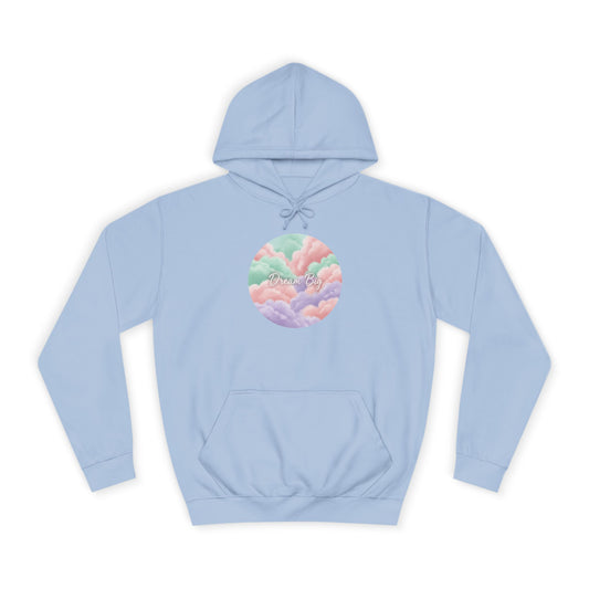 Pastel Cloud Circle Hoodie — Dreamy Vaporwave Pullover for Teens & Students