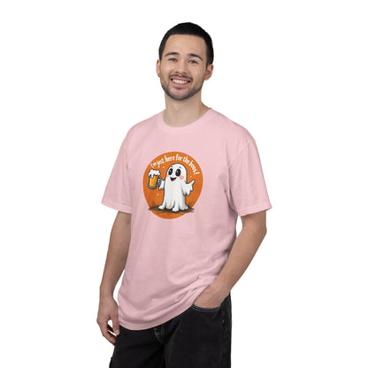 Halloween Ghost Beer T-Shirt — "I’m Just Here for the Boos" Cute Spooky Tee