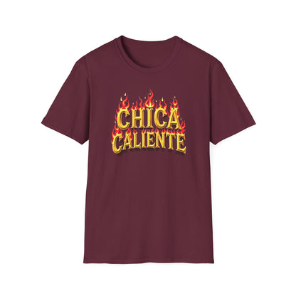 Hot Chick, Flame T-Shirt, Trendy Graphic Tee, Chica Caliente Shirt, Gift for Her, Summer Fashion, Casual Style - Psychonaut Swag
