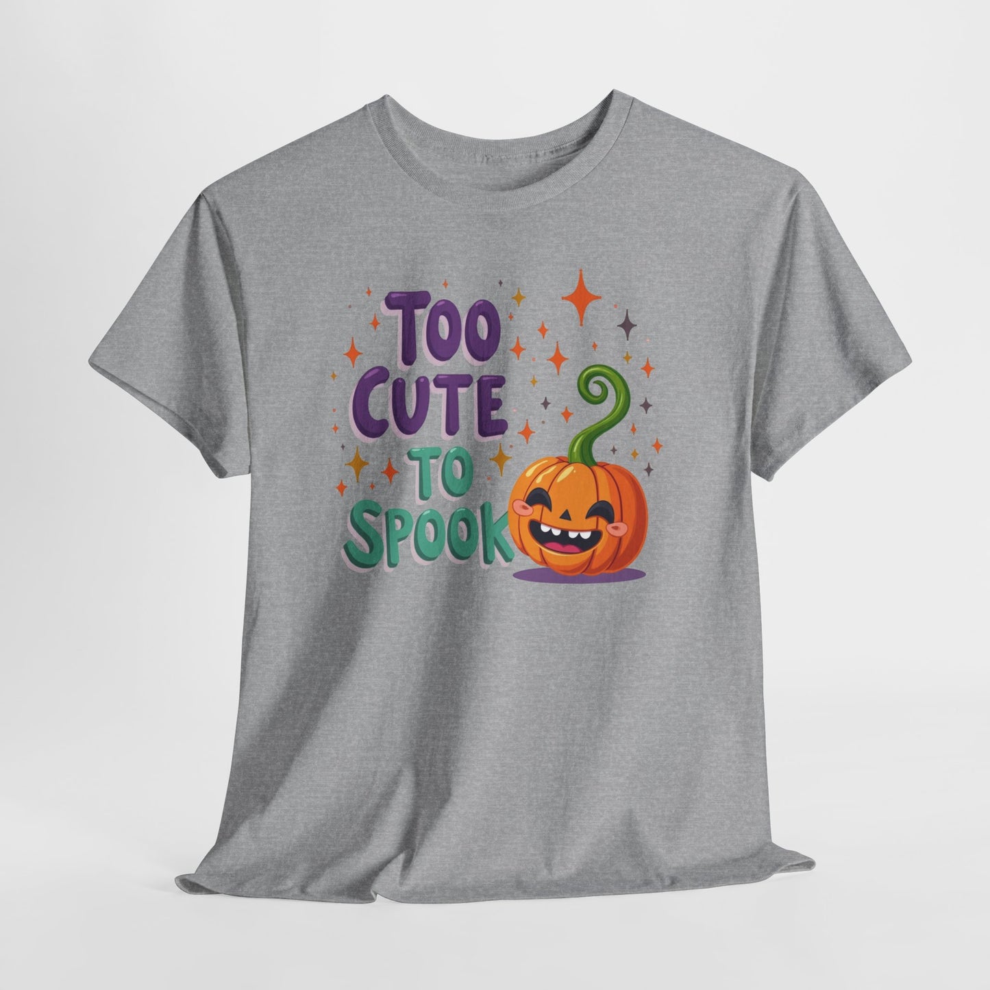 Too Cute to Spook Pumpkin T-Shirt — Cute Halloween Graphic Tee