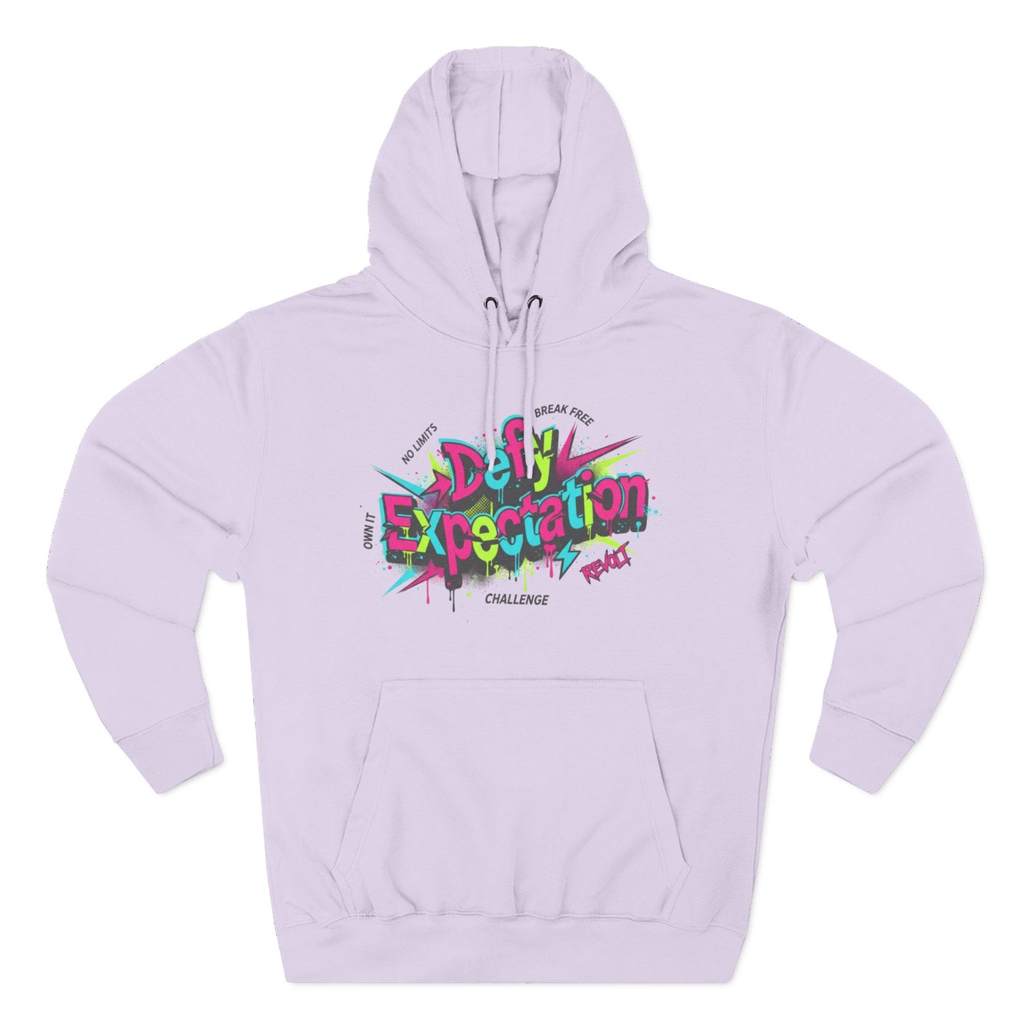 Expectation vs Reality Hoodie — Retro 90s Graffiti 'Defy Expectation' Pullover