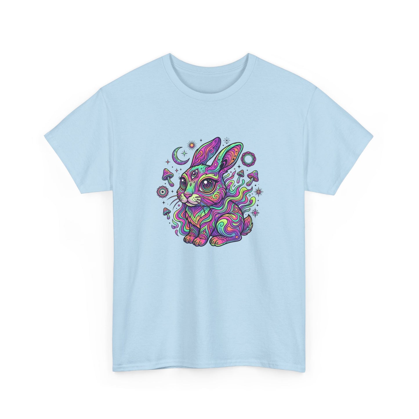 Psychedelic Bunny, Unisex Heavy Cotton Tee