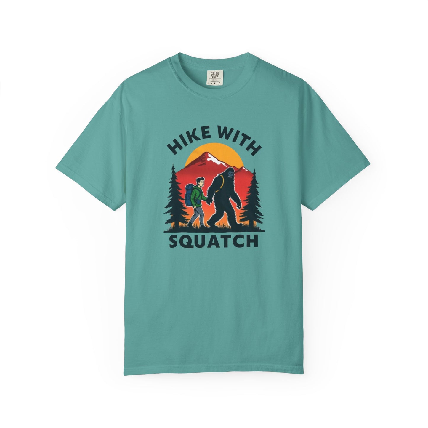 Hike With Squatch T-Shirt — Vintage Bigfoot Hiking Graphic Tee