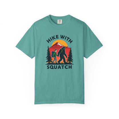 Hike With Squatch T-Shirt — Vintage Bigfoot Hiking Graphic Tee