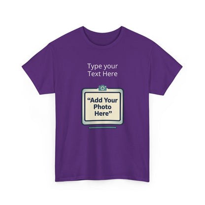 Customize Your Own (Adult) Heavy Cotton Tee — Personalized Image or Text T-Shirt