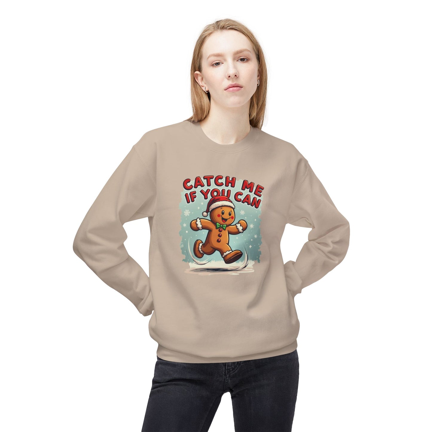 Gingerbread 'Catch Me If You Can' Crewneck Sweatshirt