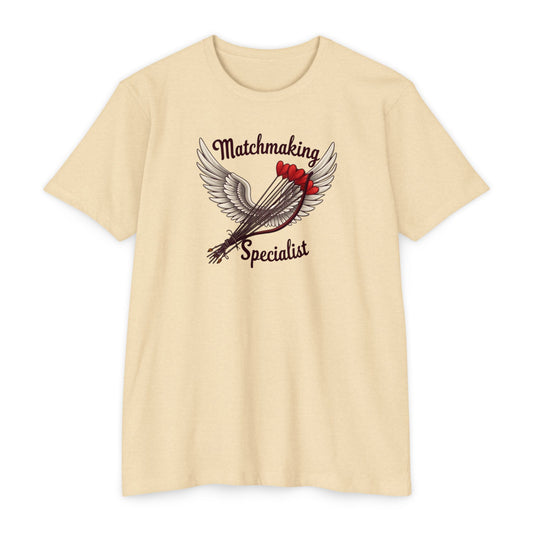 Matchmaking Specialist T-Shirt - Cupid Arrow Wings Graphic Tee