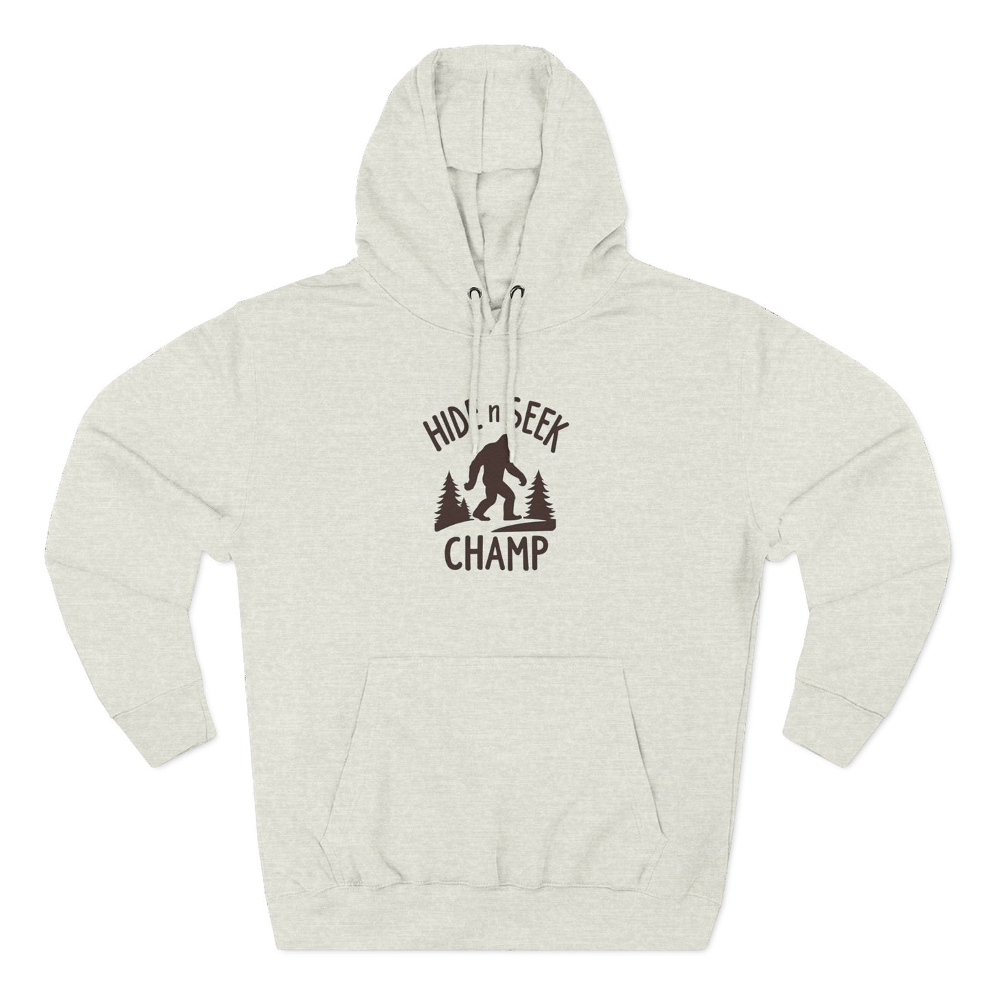 Hide & Seek Champ Hoodie — Bigfoot Sasquatch Graphic Pullover