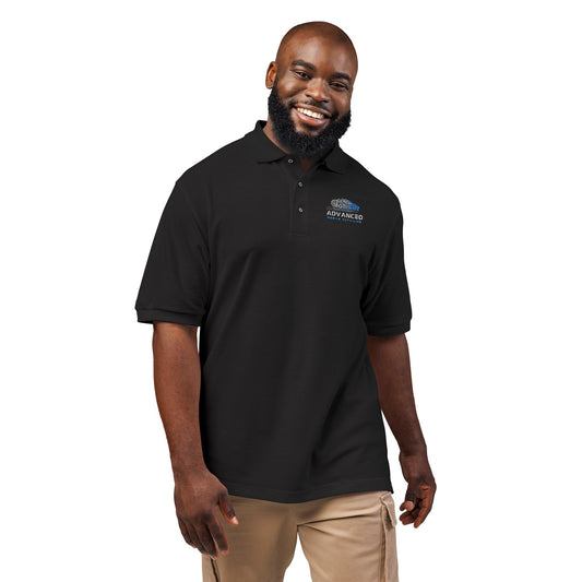 Advanced Mobile, Unisex Polo Shirt with Embroidery, Casual Wear, Gift for Dad, Customizable Shirt, Summer Wardrobe Essential