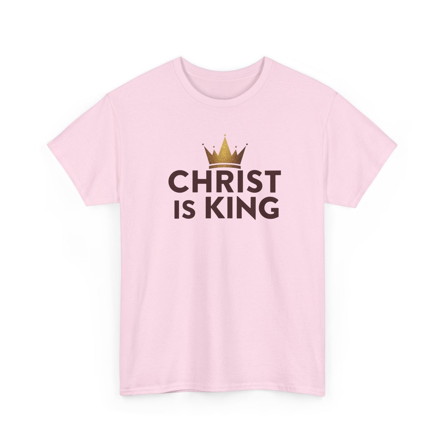 Christ Is King T-Shirt — Christian Faith Tee with Crown Graphic