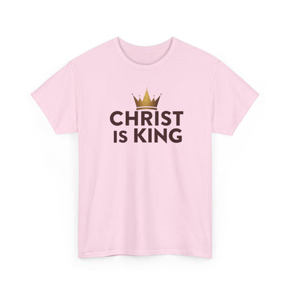 Christ Is King T-Shirt — Christian Faith Tee with Crown Graphic