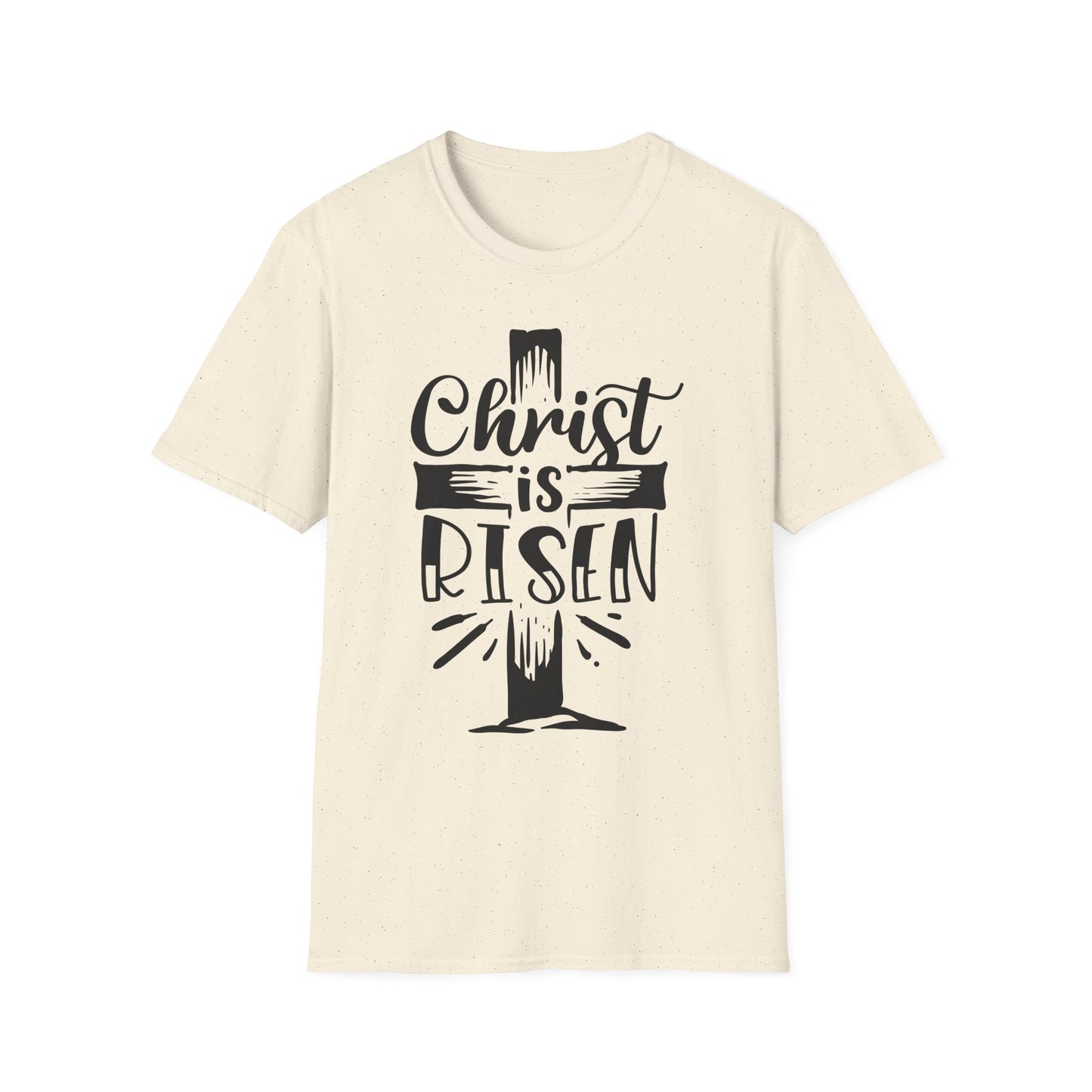 Christ is Risen, Crucifix Unisex Softstyle T-Shirt