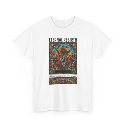 Eternal Rebirth Tee — Floral Mandala Stag Graphic T-Shirt