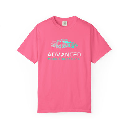 Advanced Mobile, Garment Dyed, T-Shirt, Unisex Graphic Tee, Casual Streetwear, Perfect Gift for Car Lovers, Vintage Style Merch, Everyday Wear