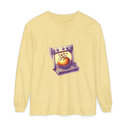 Bun in oven, Unisex Garment-dyed Long Sleeve T-Shirt - Psychonaut Swag