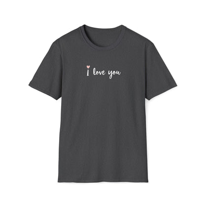 I Love You Graphic Tee — Minimal Heart Script T-Shirt