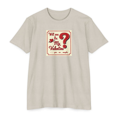 Valentine Question Mark T-Shirt — "Will You Be My Valentine?" Retro Design