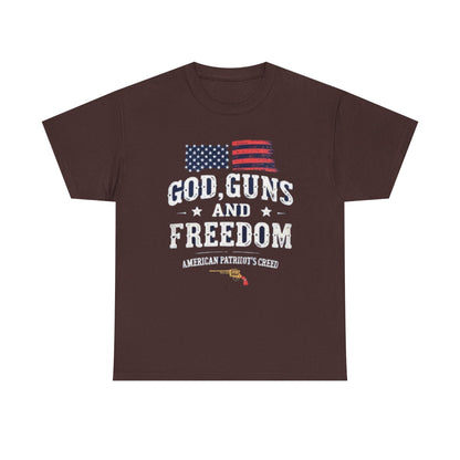 God, Guns, and Freedom American Patriot's Creed Shirt - Psychonaut Swag