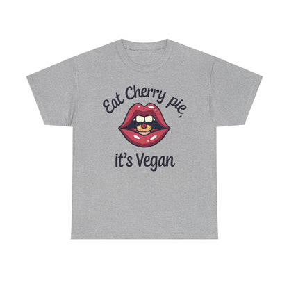Vegan Cherry Pie Graphic Tee for Food Lovers - Psychonaut Swag