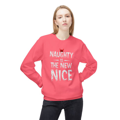 Naughty is the new nice, Unisex Midweight Softstyle Fleece Crewneck Sweatshirt