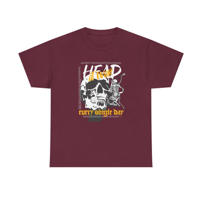 Head At War, skeleton Unisex Heavy Cotton Tee