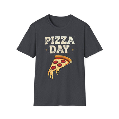 Pizza Day Unisex Softstyle T-Shirt | Fun Foodie Shirt for Pizza Lovers, Casual Wear, Gift for Food Enthusiasts, Celebration Apparel