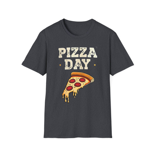 Pizza Day Unisex Softstyle T-Shirt | Fun Foodie Shirt for Pizza Lovers, Casual Wear, Gift for Food Enthusiasts, Celebration Apparel