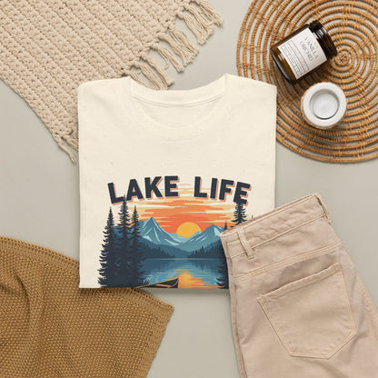 Lake Life Cabin Culture T-Shirt — Vintage Sunset Wilderness Tee