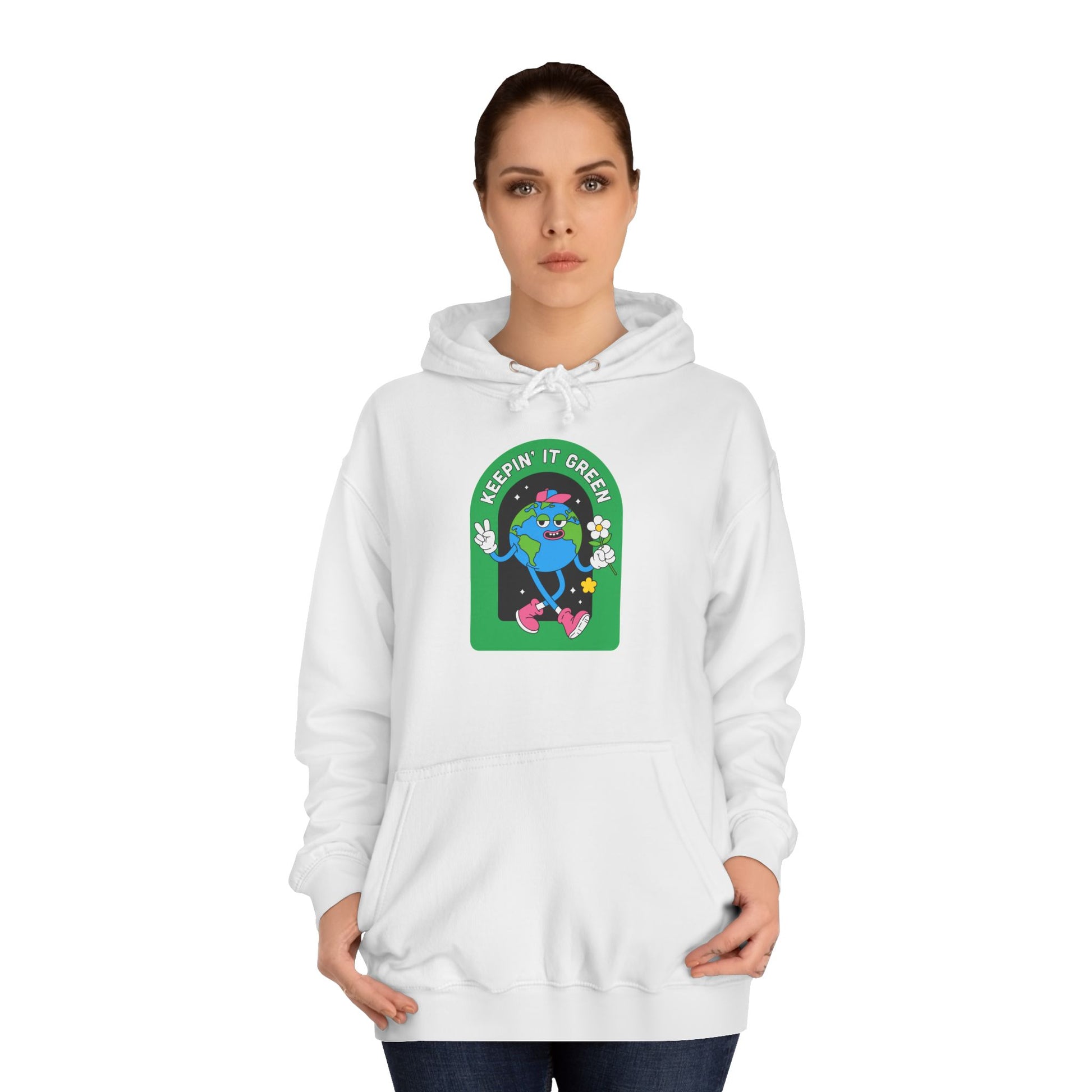 Keeping it Green Unisex College Hoodie - Psychonaut Swag