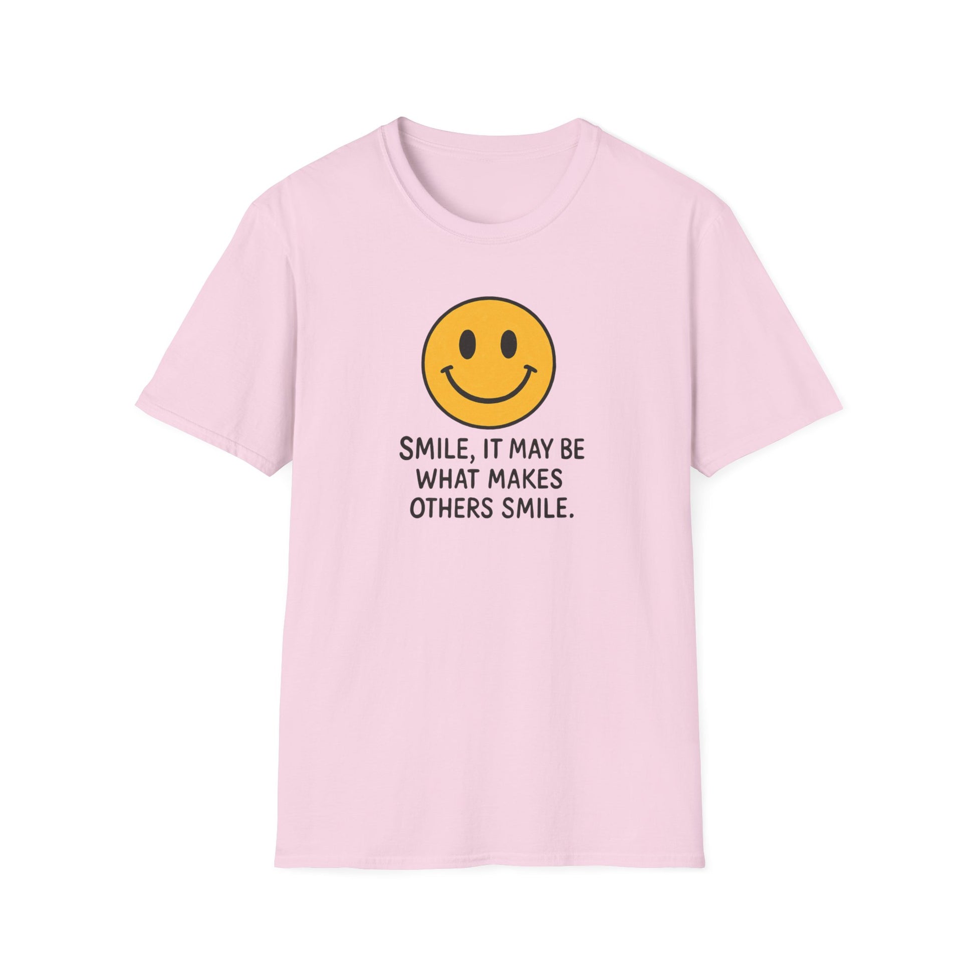 Smile Encouragement T-Shirt, Positive Vibes Tee, Unisex Graphic Shirt, Gift for Friends, Casual Wear, Everyday Comfort - Psychonaut Swag