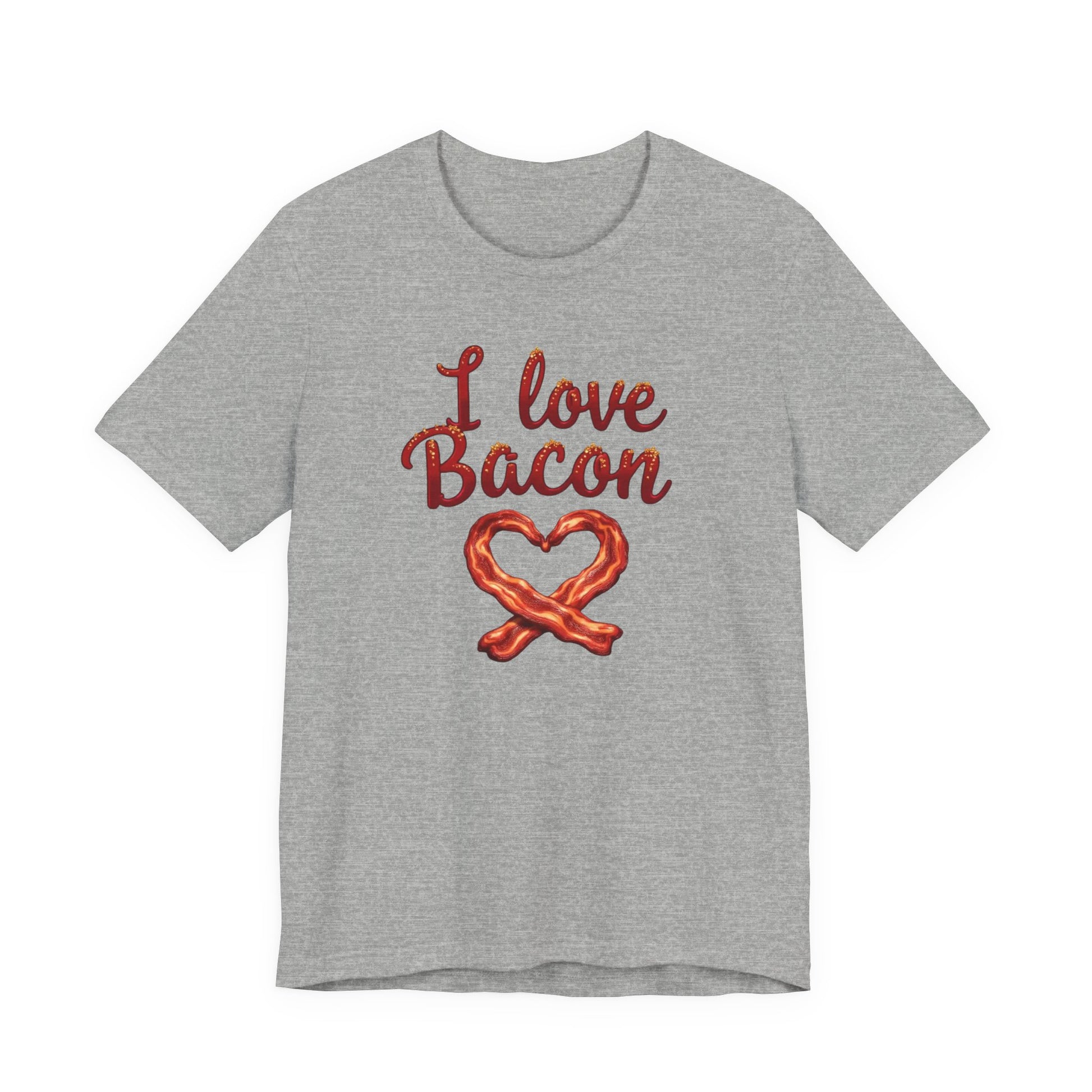 I Love Bacon Unisex Tee - Perfect for Food Lovers, Casual Outings, Gift for Bacon Fans, Foodie T-Shirt, Fun Cooking Tee - Psychonaut Swag