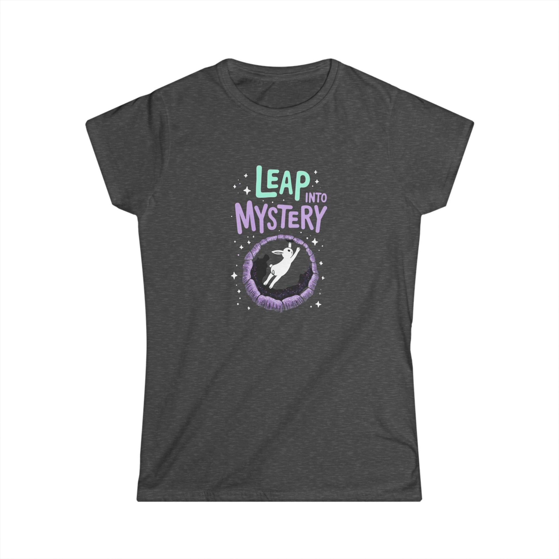 White Rabbit, Rabbit Hole, Women's Mystical Adventure Tee, Graphic T-Shirt for Dreamers, Leap into Mystery, Birthday Gift, Inspirational Art Shirt - Psychonaut Swag