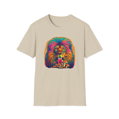 Lion Lick, Mushroom tee, Unisex T-Shirt - Psychonaut Swag