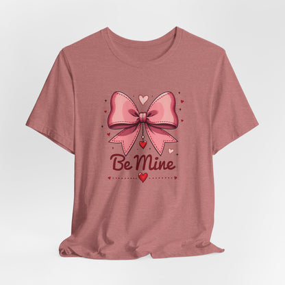 Valentine 'Be Mine' Pink Bow T‑Shirt